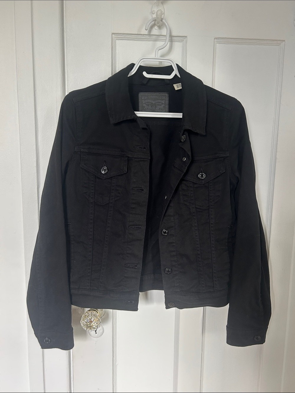 Levi's pitch black Black Denim Trucker Jacket small